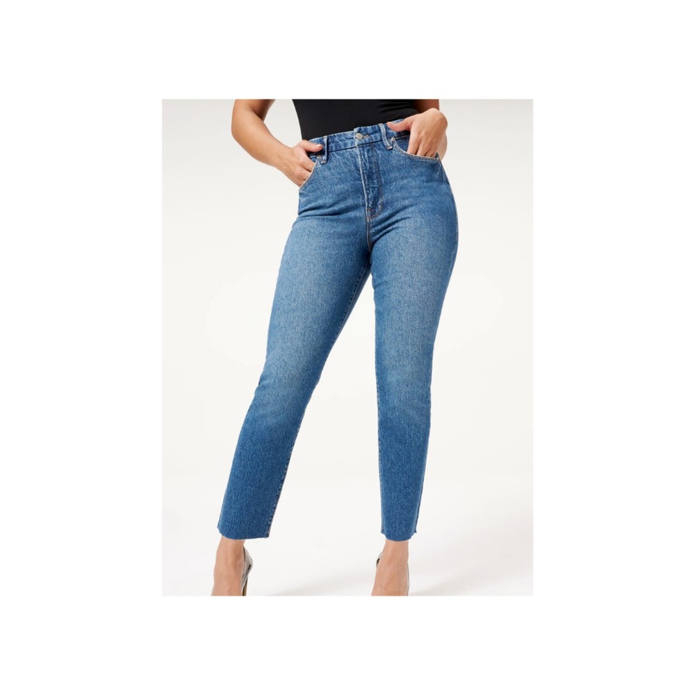 Good American - Good Classic Raw Hem Jeans - Size 12 *NEW* - Picture 2 of 10